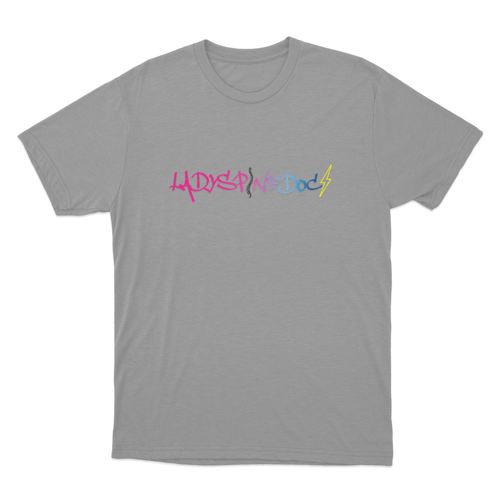 Lady Spine Doc Logo Unisex T Shirt Grey Lady Spine Doc Logo Unisex T Shirt Grey