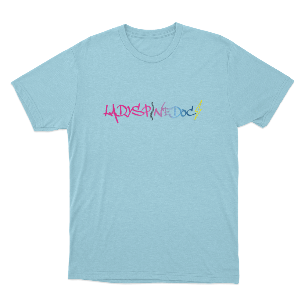 Lady Spine Doc Logo Unisex T Shirt Sky Blue Lady Spine Doc Logo Unisex T Shirt Sky Blue