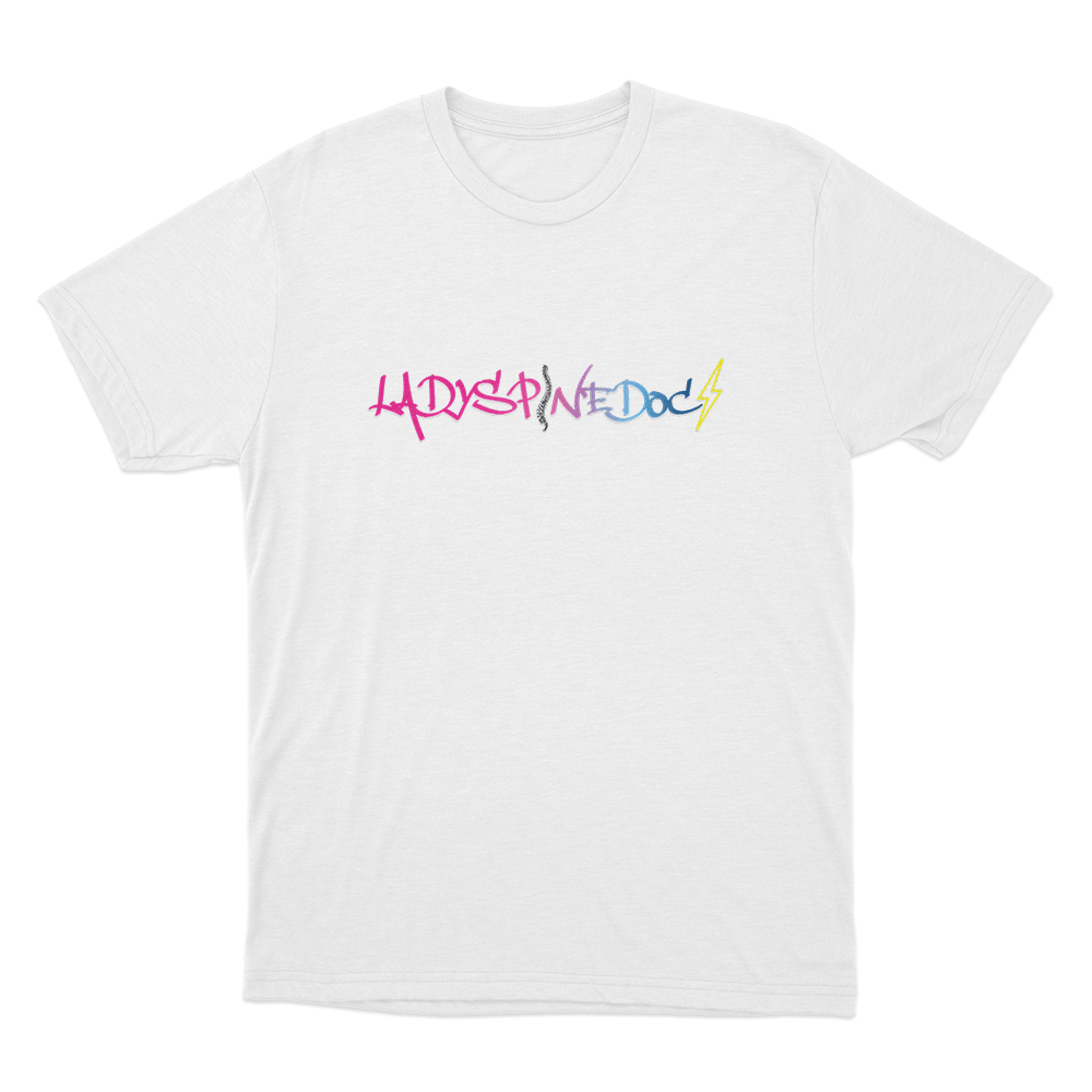 Lady Spine Doc Logo Unisex T Shirt White Lady Spine Doc Logo Unisex T Shirt White