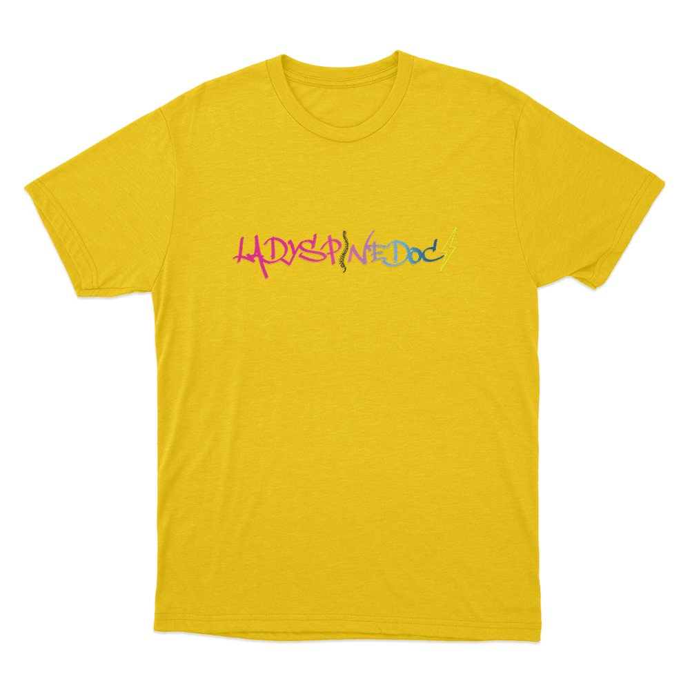Lady Spine Doc Logo Unisex T Shirt Yellow Lady Spine Doc Logo Unisex T Shirt Yellow